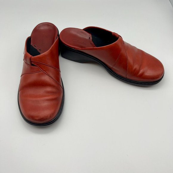Clarks Clog Style Sz 6M Leather Upper - Picture 6 of 6
